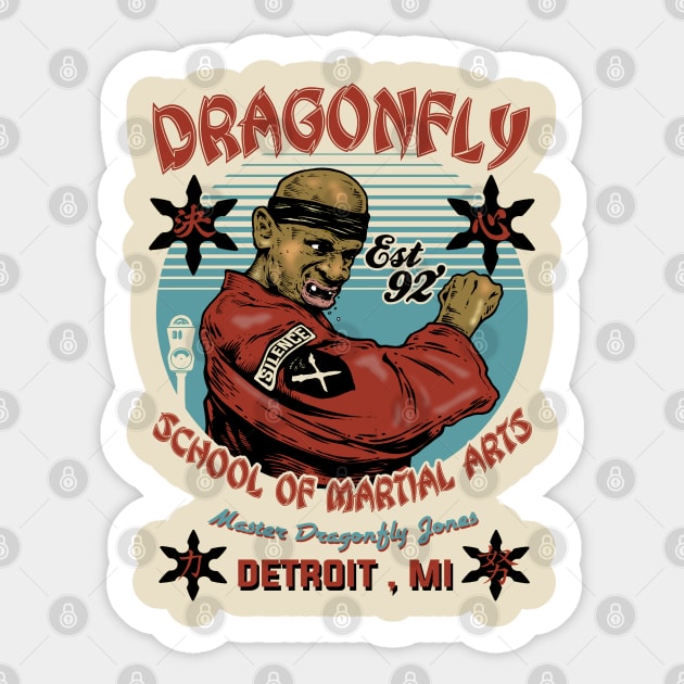 "DRAGONFLY" CREME Sticker by joeyjamesartworx